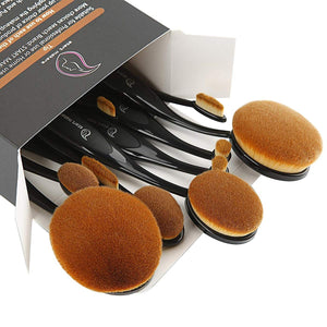 Start Makers pennelli ovali make up - 10pcs / Set Spazzolino stile black