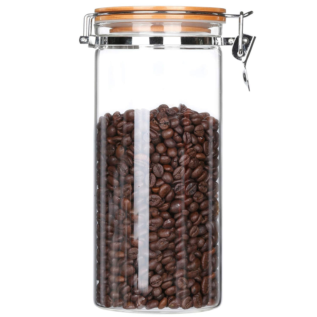 KKC Barattolo caffè 1.5 L / 500g Contenitore in Vetro 1,5 L, Trasparente - Ilgrandebazar