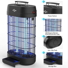 Carica l&#39;immagine nel visualizzatore di Gallery, VIFLYKOO Zanzariera Elettrica,Lampada Antizanzare Elettrico Insetticida 18w 80㎡ con Luce UV e Cassetto Raccogli,Trappola per Insetti per Interni di Grandi Dimensioni per Casa Giardino Interno Esterno