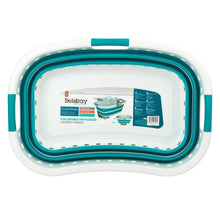 Carica l'immagine nel visualizzatore di Gallery, Beldray LA072979TQEU Cestello per bucato, curvo e sagomato per adattarsi al corpo, cestello pieghevole, manici ergonomici a 2 vie antiscivolo, 37 litri, cesta pieghevole bucato, turchese