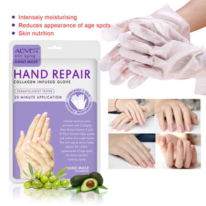 3 Paia Di Guanti Idratanti Maschera Per Le Mani Contengono Olio Oliva +... - Ilgrandebazar