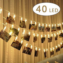 Carica l&#39;immagine nel visualizzatore di Gallery, Cookey LED Foto Clip Stringa Illuminazione - 40 Clips 5M 3 AA Batterie - Ilgrandebazar