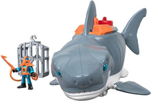 Carica l'immagine nel visualizzatore di Gallery, Imaginext Squalo Mega Morso con Personaggio Subacqueo, Gabbia e Accessori, Giocattolo per Bambini 3+Anni, GKG77