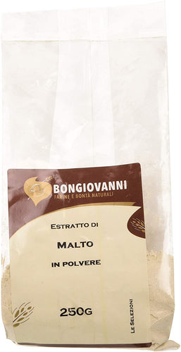 Bongiovanni Farine e Bontà Naturali - Estratto di Malto in Polvere per prodotti da forno - Formato da 250g