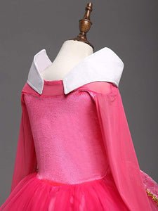 NNDOLL Aurora Principessa Vestito Sleeping Beauty Costume 140/5-6 anni, Fuxia - Ilgrandebazar