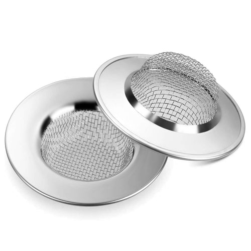 Anpro 2 Filtro Lavello Cucina in acciaio - Colino Acciaio 7.7cm, Argento - Ilgrandebazar
