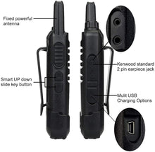 Carica l'immagine nel visualizzatore di Gallery, Retevis RT622 Walkie Talkie 16 Canali CTCSS/DCS Walkie Talkie Ricaricabili Allarme VOX Squelch Antenna Integrata Lunga Distanza USB Walkie Talkie Piccoli (Nero, 1 Coppia)