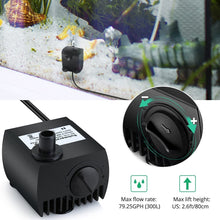 Carica l'immagine nel visualizzatore di Gallery, Maxesla Mini Pompa Acqua Sommergibile Ultra-Silenzioso 300L/H Pompa Fontana Acquario Laghetto per terrari, Stagno di Pesce, sistemi di circolazione, ECC.