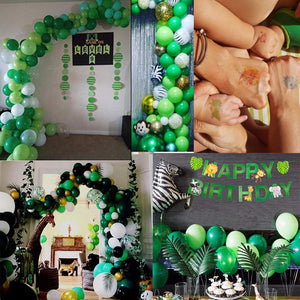 MMTX Giungla Decorazioni di Compleanno Party Ragazzi-Happy Banner Verde - Ilgrandebazar
