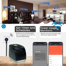Carica l&#39;immagine nel visualizzatore di Gallery, bakibo Presa Intelligente Wifi Compatibile con Alexa Echo, Google Home, Mini Smart Plug con Luce Notturna, App Controllo Remoto, Temporizzazione, Programma, Monitor Energetico - 2 Pcs