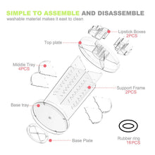 Carica l&#39;immagine nel visualizzatore di Gallery, Organizzatore di trucco, espositore cosmetico Rotating Organizer, Trasparente