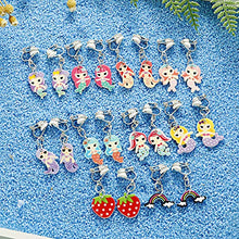Carica l'immagine nel visualizzatore di Gallery, 20 paia di orecchini a clip, per bambine, varie forme (sirena, unicorno,... - Ilgrandebazar