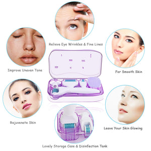 Winpok Dermaroller, 6 in 1 Derma Roller Kit, 12/300/ 720/1200 Aghi, bianco - Ilgrandebazar