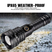 Carica l&#39;immagine nel visualizzatore di Gallery, Torcia LED XHP90 Ricaricabili USB Alta Potente, 10000 Lumens Militare Torcia Elettrica Ultra Luminosa Impermeabile, Regolabile Focus e 5 Modalità di Illuminazione