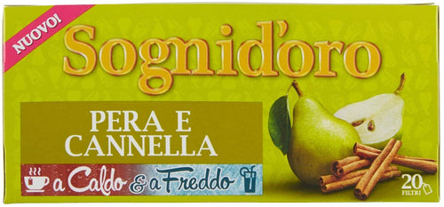 Sogni Doro Tisana Pera e Cannella Caldo&Freddo 20 Filtri - 50 Gr
