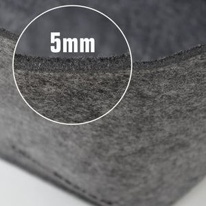 DuneDesign Borsa di Feltro Artificiale 40x25x30cm per 40x25x30 cm, Grigio - Ilgrandebazar