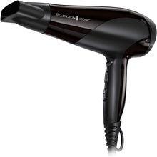 Carica l'immagine nel visualizzatore di Gallery, Remington Asciugacapelli Ionic Dry D3198, 2200W, Emissione di Ioni Uniforme sui Capelli, Include 2 Accessori, 3 Temperature e 2 Velocità, Colpo d'aria fredda Nero