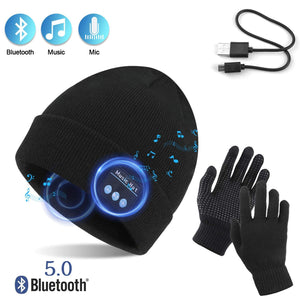 TAGVO Bluetooth V5.0 Beanie con Guanti Touchscreen Set, addensata Inverno... - Ilgrandebazar
