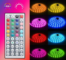 Carica l&#39;immagine nel visualizzatore di Gallery, Striscia LED RGB 5M, Minger Strisce Luci 5050 5M Telecomando+RGB, Rgb
