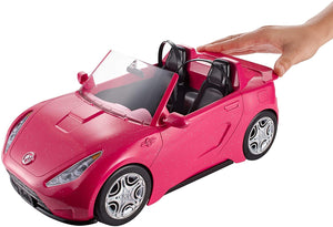 Barbie- Cabrio Glamour Auto Due Posti con Dettagli Realistici, Colore Rosa, DVX59