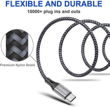 Carica l'immagine nel visualizzatore di Gallery, Cavo USB C a USB 3.0 A, RAVIAD Nylon Intrecciato Cavo USB Tipo C di Ricarica Rapida e Trasmissione per Samsung Galaxy S10/ S9/ S8, Huawei P30/ P20/ Mate20, Sony Xperia XZ, Xiaomi - 3M Grigio