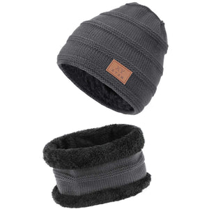 TAGVO Winter Beanie Hat Sciarpa Set Super Soft Fleece Fodera Interna Grande... - Ilgrandebazar