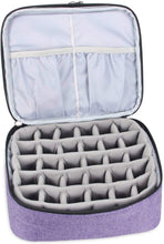 Carica l&#39;immagine nel visualizzatore di Gallery, Luxja organizer smalti per unghie, borsa smalti per unghie, valigetta smalti per unghie- Contiene 30 flaconi (15 ml - 0,5 fl.oz), busta di stoccaggio a doppio strato per smalti e manicure, Viola