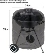 Carica l&#39;immagine nel visualizzatore di Gallery, Gifort 70*75cm Copertura Barbecue, Impermeabile Telo Protettivo Per Barbecue Grill Campana Protezione (Nero)