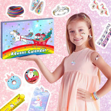 Carica l'immagine nel visualizzatore di Gallery, iZoeL Calendario Avvento 2023 Natale Regalo Unicorno Cancelleria Gioielli per Ragazze - Penna Prenotare Gomma Orecchini Anello Accessori Gioielli per Natale Advent Calendar a Regalo Sorpresa Bambini