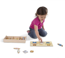 Carica l'immagine nel visualizzatore di Gallery, Melissa and Doug Puzzle in legno Vesti la famiglia Orsi Single