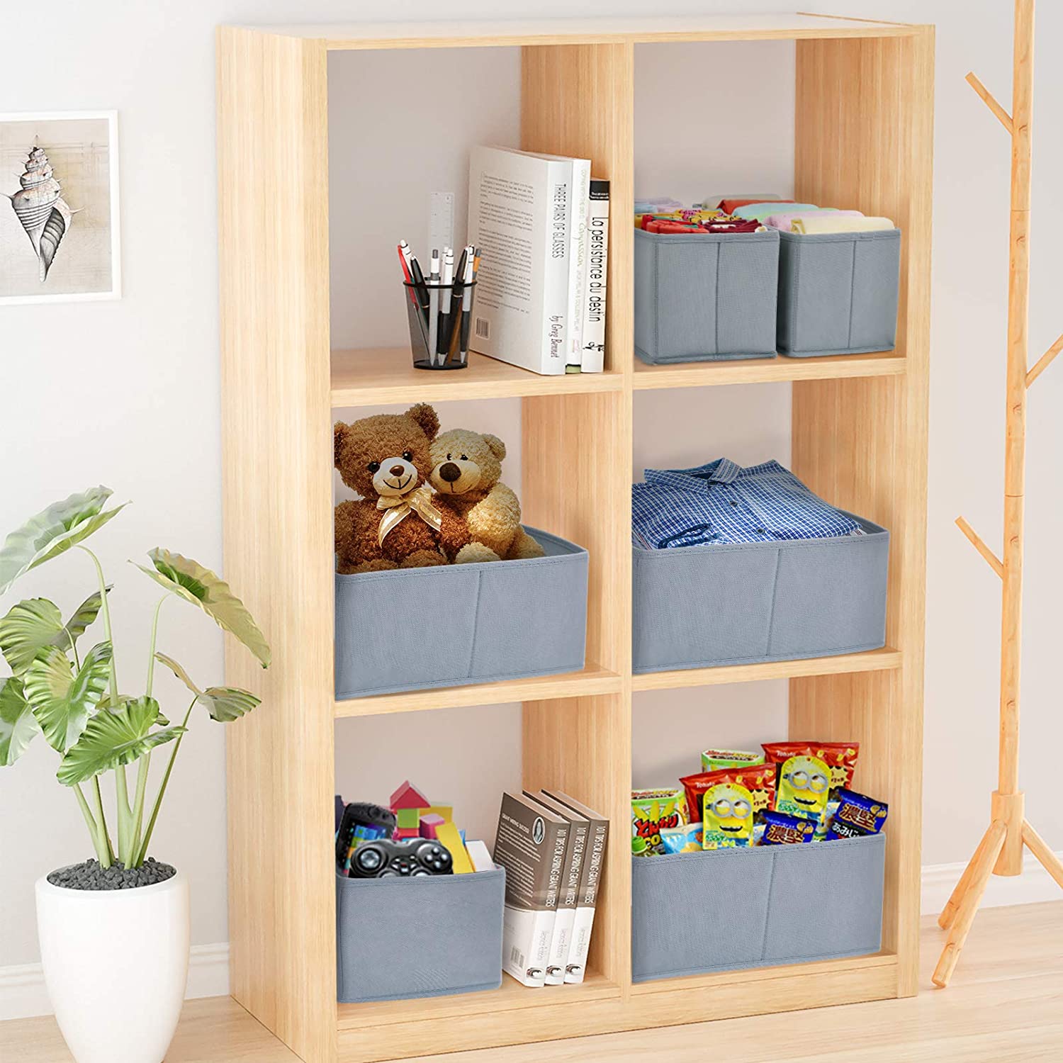 DIMJ Set di 7 Organizer Cassetti Non Tessuto, Pieghevoli Armadio Divis –