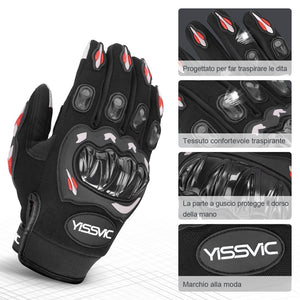 YISSVIC Guanti da Moto Marchio CE 1KP Touchscreen L, L - Ilgrandebazar