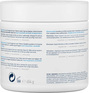 CeraVe, Crema Idratante, 454g / 16oz, Crema idratante quotidiana per viso, corpo e mani per un'idratazione istantanea e duratura