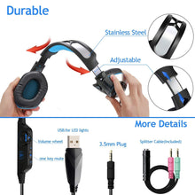 Carica l&#39;immagine nel visualizzatore di Gallery, Beexcellent GM-3, Cuffie Gaming Super Confortevole con Microfono e Stereo Blu - Ilgrandebazar