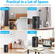 Carica l'immagine nel visualizzatore di Gallery, Nobebird Purificatore d'Aria con Filtro H13, Purificatore Silenzioso Ionico, Timer, Luce Notturna, 4 Livelli, Elimina Odori e Particelle Fini, Filtro dell'Aria per Casa, Camera da Letto, Ufficio