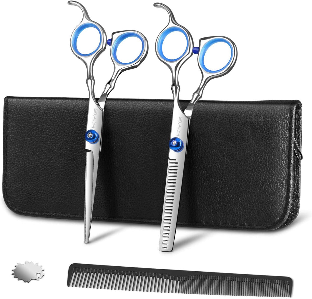 Set di Forbici Professionali da Parrucchiere in Acciaio Inossidabile Set Forbici per Capelli Barbiere, Forbici per Taglio Capelli con Custodia Forbici Foltire