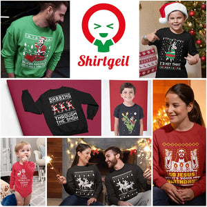 Shirtgeil Maglione Brutto di Natale per Lui - Go Jesus It's Your Birthday Felpa da Uomo