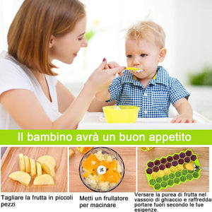 Fenvella Cubetti Ghiaccio, 2 Pezzi Ghiaccio Silicone con Coperchio, Ghiaccio Stampo Senza BPA per Acqua, Whisky, Succo di Frutta, Cocktail e Altre Bevande.