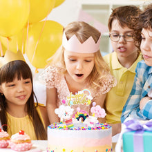 Carica l&#39;immagine nel visualizzatore di Gallery, Hotelvs Decorazioni Torta Unicorno Kit, Cake Topper Compleanno Arcobaleno Palloncino Happy Birthday Banner Decorazioni per Ragazzi Ragazze Bambin