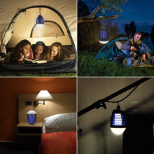 Carica l&#39;immagine nel visualizzatore di Gallery, yipin Lampada Antizanzara Elettrica per Esterno&amp;Interno,2-in-1 Lampada Anti-zanzara &amp; Lanterna da Campeggio Lampada da Tenda IP67 Antipioggia Bug Zapper LED Carica della Lampada Tramite USB 2200mAh