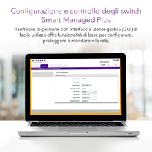 Carica l&#39;immagine nel visualizzatore di Gallery, NETGEAR GS308E Switch Ethernet 8 porte, Gigabit Smat Plus, hub...