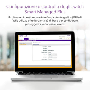 NETGEAR GS308E Switch Ethernet 8 porte, Gigabit Smat Plus, hub...