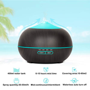 Tenswall Diffusore Atomizzatore di essenze e aromi ad Ultrasuoni Black - Ilgrandebazar
