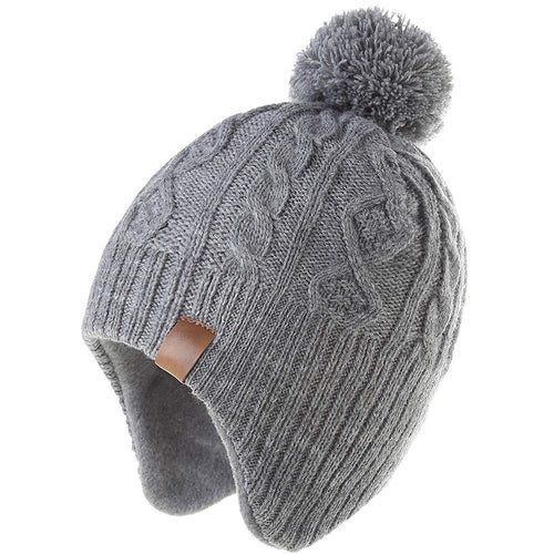 AHAHA Cappellino Lavorato a Maglia con Pompon e a per... - Ilgrandebazar