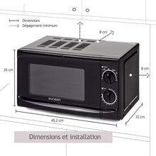 Carica l'immagine nel visualizzatore di Gallery, BBK Forno a Microonde Meccanico, 20 litri, 700 Watts, 4 anni di garanzia, Nero, 20MWS-706M/B