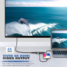 Carica l&#39;immagine nel visualizzatore di Gallery, Hub USB C Adattatore Multiporta 7 in 1 C Portatile 6-1, Grigio