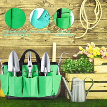 Carica l'immagine nel visualizzatore di Gallery, Set di Attrezzi da Giardino, 7 Pezzi Alluminio Kit Giardinaggio, Utensili da Giardino con Impugnatura in Gomma Antiscivolo, per Scavare, Dissodare Il Terreno, Piantare, Diserbo