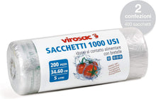Carica l'immagine nel visualizzatore di Gallery, Sacchetti a forma di shopper per frigo e freezer, adatti al contatto alimentare