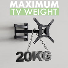 Carica l&#39;immagine nel visualizzatore di Gallery, ATHLETIC TV Montaggio a Parete Staffa con Livello di Spirit - Misura la Maggior Parte 16 - 46 Pollici LED LCD Plasma - Ultra Sottile Tilt Swivel Caratteristiche - Mass. VESA,328mm