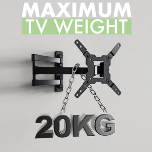 ATHLETIC TV Montaggio a Parete Staffa con Livello di Spirit - Misura la Maggior Parte 16 - 46 Pollici LED LCD Plasma - Ultra Sottile Tilt Swivel Caratteristiche - Mass. VESA,328mm